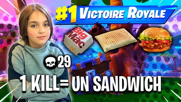 1 KILL = 1 SANDWICH SUR FORTNITE !