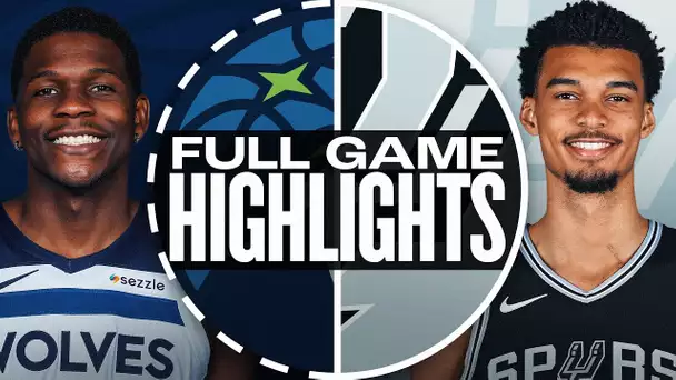 TIMBERWOLVES at SPURS | FULL GAME HIGHLIGHTS | November 2, 2024