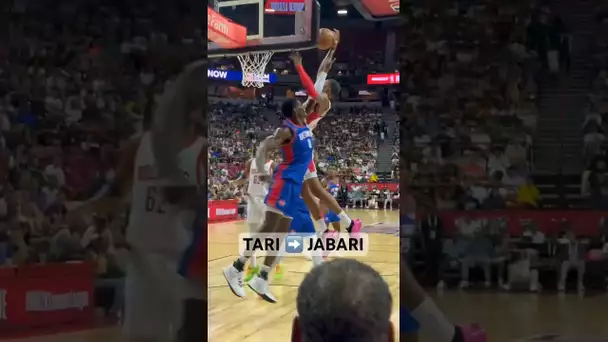 Tari Eason finds Jabari Smith Jr. for the MASSIVE SLAM! 💪 | #Shorts