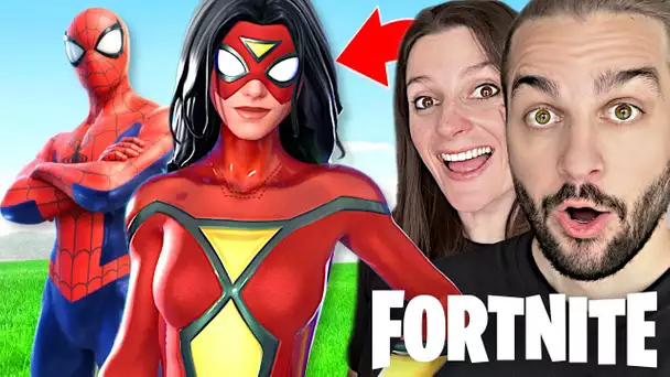 ON A RECU SPIDER WOMAN SUR FORTNITE ! ( Skin Marvel Spider Man )