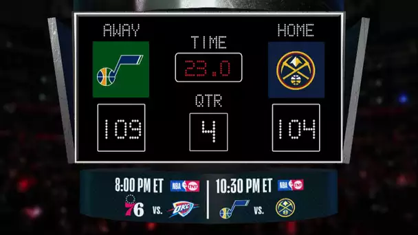 Stay up to date with the 76ers @ Thunder LIVE scoreboard and catch all the action on #NBAonTNT!