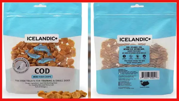 Icelandic+ | All-Natural Dog Chew Treats | Mini Cod Fish Chips, 3 oz.