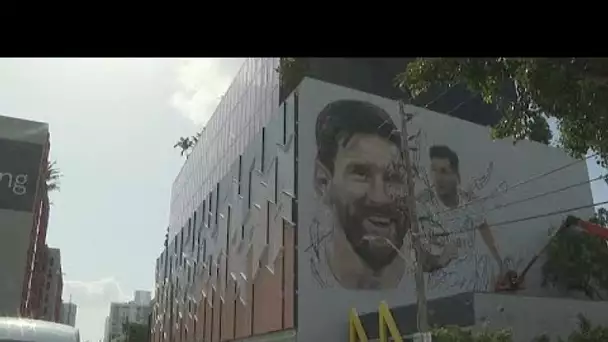 No Comment : Messi à l'honneur sur une fresque géante à Miami