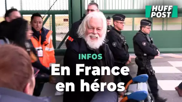 Paul Watson applaudi par la foule pour son retour en France