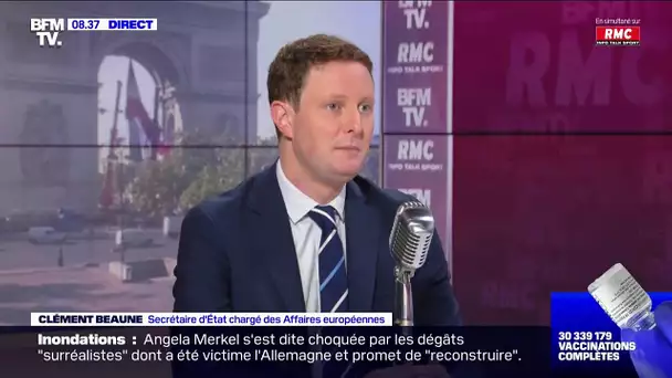 Clément Beaune face à Philippe Corbé sur RMC et BFMTV