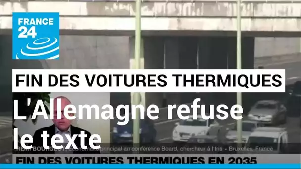 Fin des voitures thermiques en 2035 : l’Allemagne refuse de voter le texte • FRANCE 24
