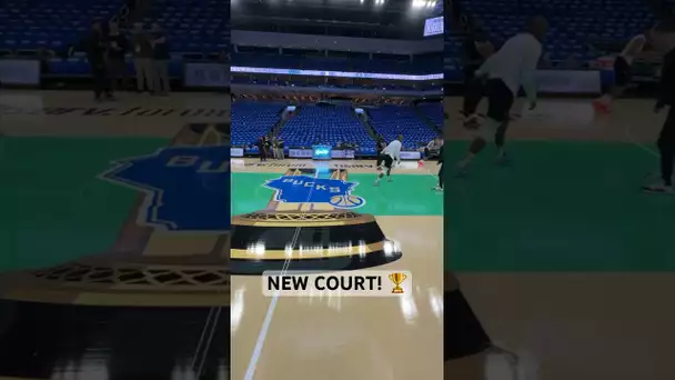 The Bucks react to their NBA In-Season Tournament court! 🏆 NYK vs MIL, 7:30pm/et on ESPN | #Shorts