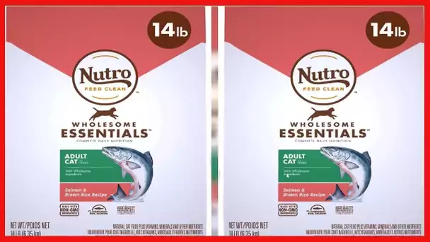 NUTRO WHOLESOME ESSENTIALS Adult Dry Cat Food, Salmon & Brown Rice Recipe