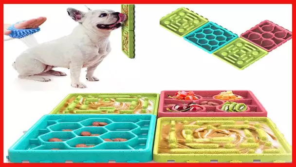 ANYPET - Slow Feeding Mat, Tray, Slow Feeder Dog Bowls, Food Mat for Dog, Dog Lick Pad Anxiety