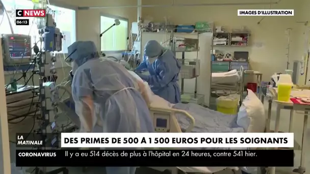 Coronavirus : des primes de 500 à 1.500 euros pour les soignants