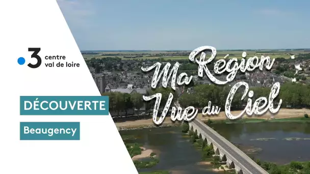 Le château de Beaugency vu du ciel