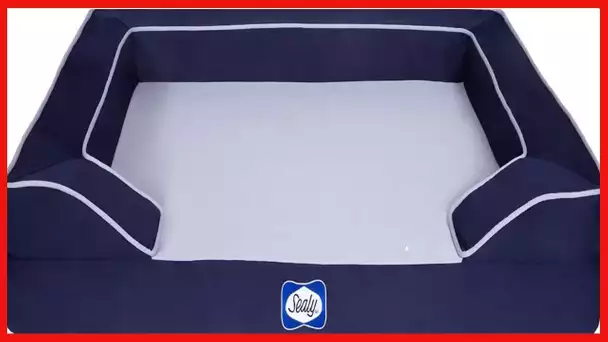 Sealy Lux Pet Dog Bed | Quad Layer Technology with Memory Foam, Orthopedic Foam, and Cooling Energy