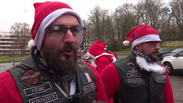 Cambrai : les pères Noël bikers distribuent des cadeaux aux enfants hospitalisés