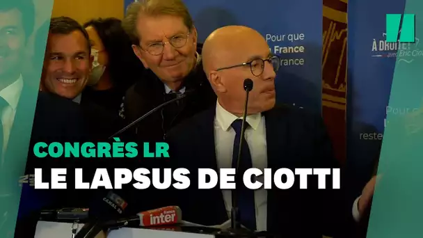 Primaire LR: ce lapsus d'Éric Ciotti n'est pas passé inaperçu