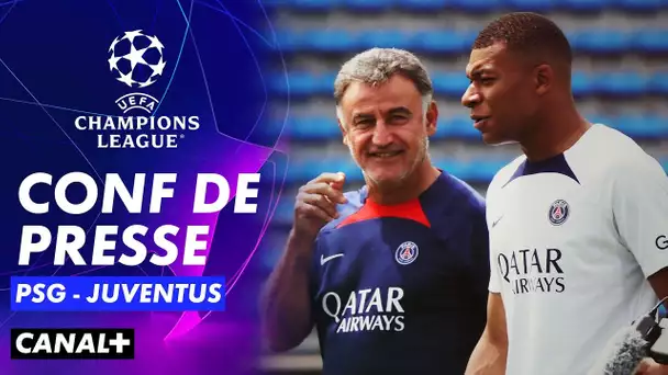 Conférence de presse de Kylian Mbappé et Christophe Galtier avant PSG / Juventus