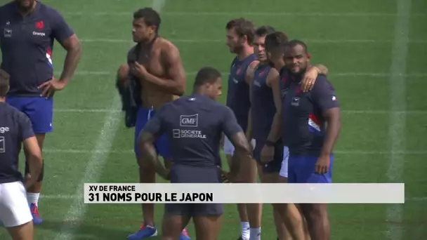 La liste des 31 Bleus pour la coupe du monde de rugby