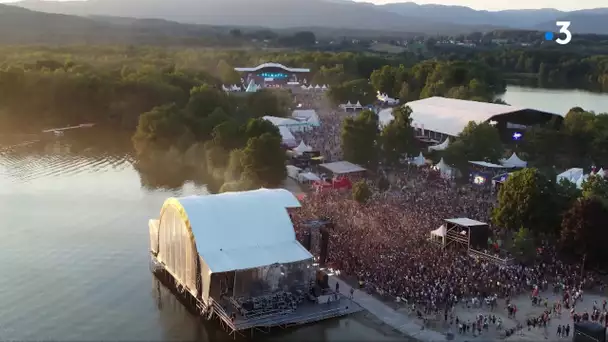 Survol en drone du festival des Eurockéennes de Belfort 2019