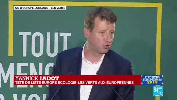 REPLAY - Discours de Yannick Jadot après la 3ème place de ELV aux élections européennes