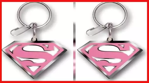 Plasticolor 004030R31 Supergirl Pink DC Comics Enamel Keychain