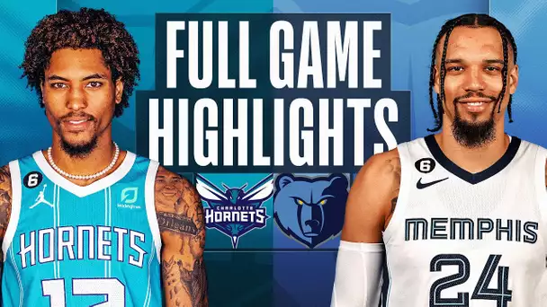 HORNETS at GRIZZLIES | NBA FULL GAME HIGHLIGHTS | November 4, 2022