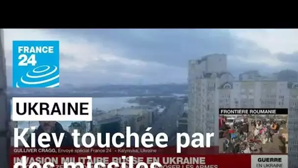 Ukraine : un immeuble résidentiel touché par un missile à Kiev • FRANCE 24