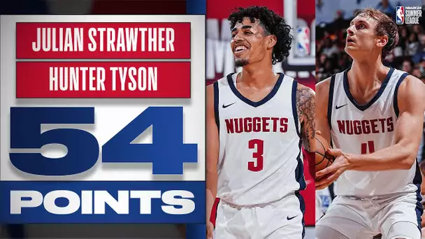 Nuggets Rookies Julian Strawther (23 PTS) & Hunter Tyson (31 PTS) GO OFF In Summer League W!