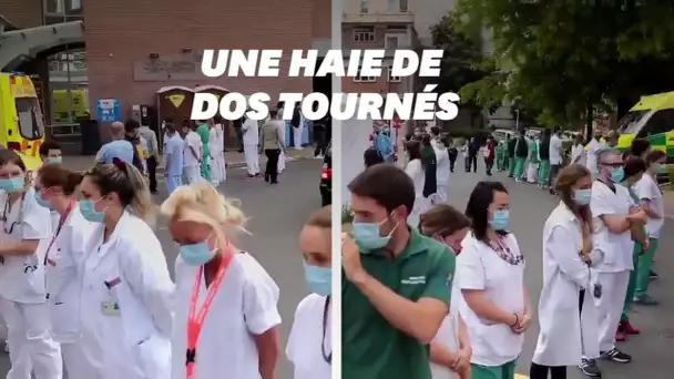 Les soignants ont réservé une "haie de déshonneur" à la première ministre belge