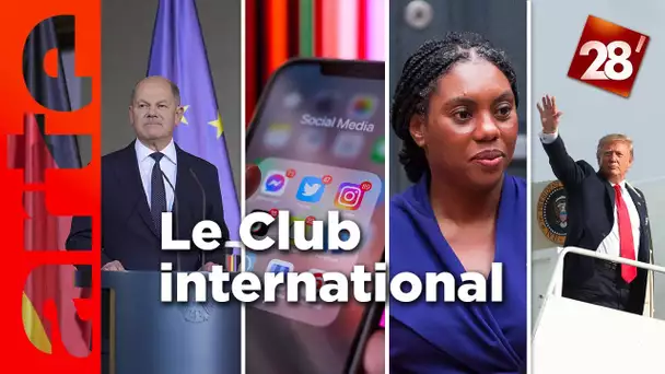 Olaf Scholz, génies du mal, Felipe VI, réseaux sociaux : Le Club international | 28 minutes | ARTE