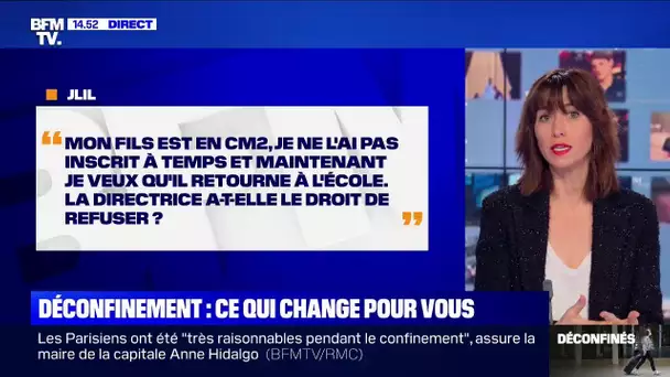 Je veux que mon fils retourne à l'école mais je n'ai pas répondu à temps à la directrice