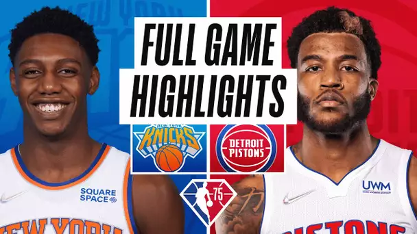 KNICKS at PISTONS | FULL GAME HIGHLIGHTS | December 29, 2021