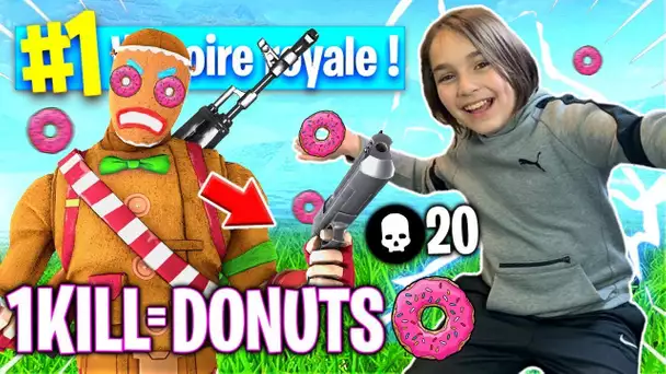 1 KILL = 1 DONUTS POUR CETTE ENFANT SUR FORTNITE !