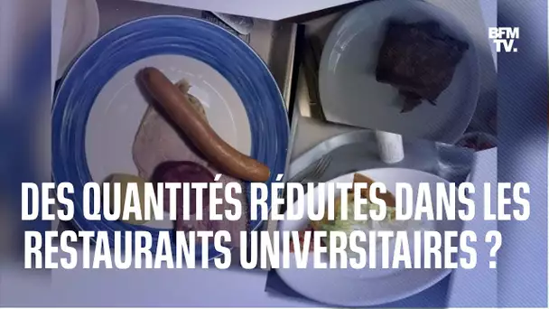 Restaurants universitaires: des étudiants alertent sur les quantités servies