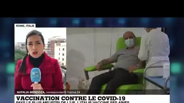 Vaccination contre le Covid-19 : pays le plus meurtri de l'U.E, l'Italie vaccine ses ainés