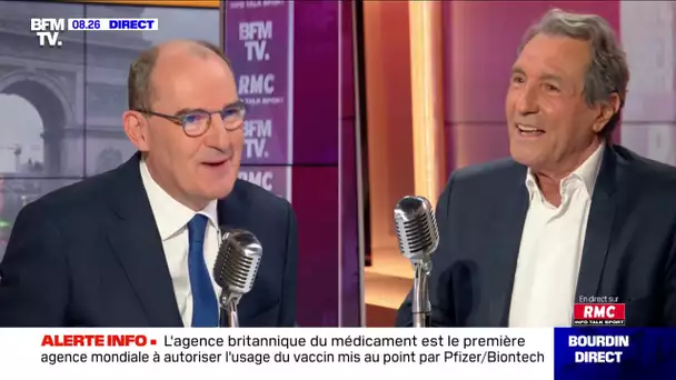 Jean Castex face à Jean-Jacques Bourdin en direct