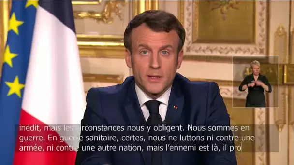 Emmanuel Macron : "Nous sommes en guerre" contre le coronavirus - Covid-19