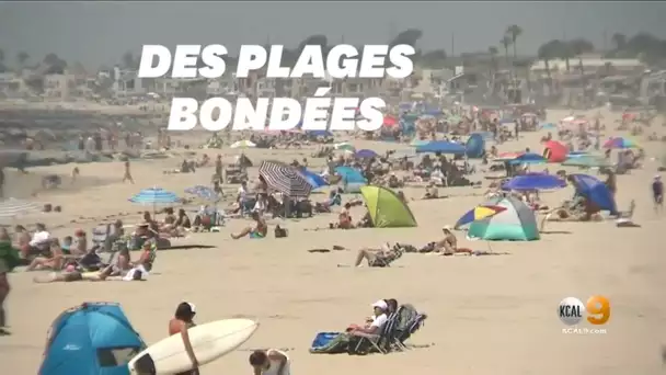 Malgré le coronavirus, des plages de Californie bondées avec la hausse des températures