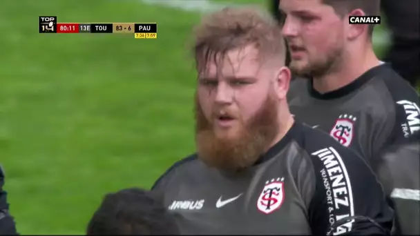 Top 14 - 24ème Journée - Toulouse / Pau : L'essai de Galan face à Pau