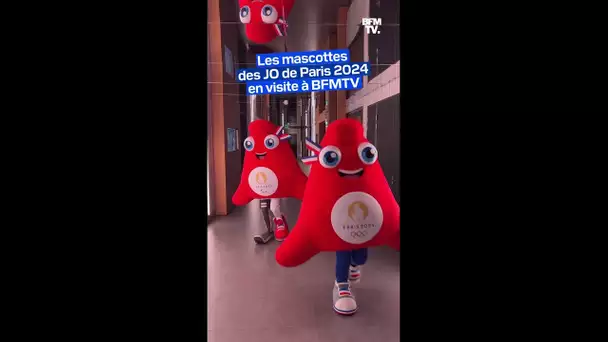 Les mascottes des JO de Paris 2024 en visite à BFMTV