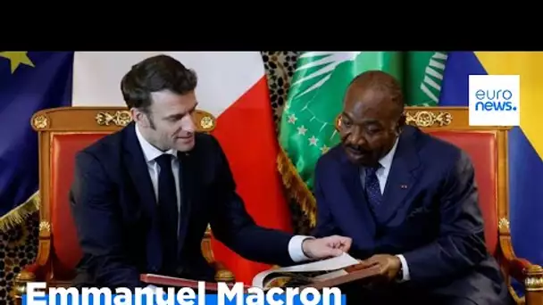 Emmanuel Macron entame sa tournée africaine au Gabon