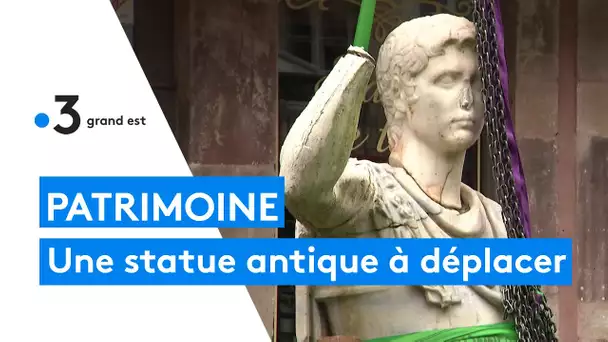 Déplacement d'une statue antique fragile de Plombières-les-Bains appartenant au Louvres