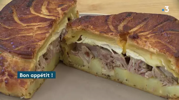 Tourte à l'andouillette de Troyes et au Chaource