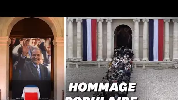 Bain de foule aux Invalides pour Jacques Chirac