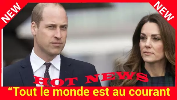 “Tout le monde est au courant de la liaison” de William avec la copine de Kate Middleton !