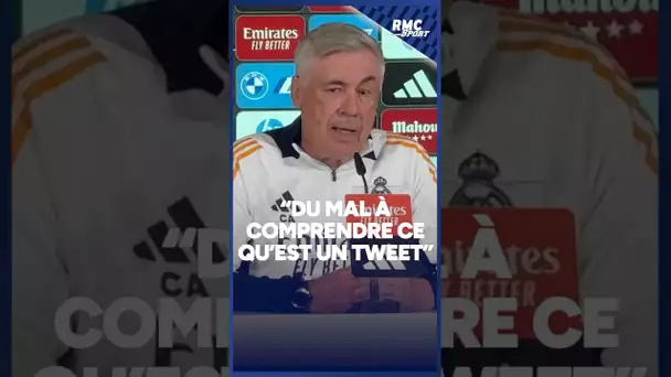 Real Madrid : "J'ai déjà du mal à comprendre ce que c'est un tweet" sourit Ancelotti 😂😂😂