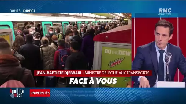 Malgré les images d'affluence dans le métro, Jean-Baptiste Djebbari défend un protocole "solide"