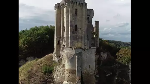 Vu du ciel : le village de Lavardin, en Loir-et-Cher