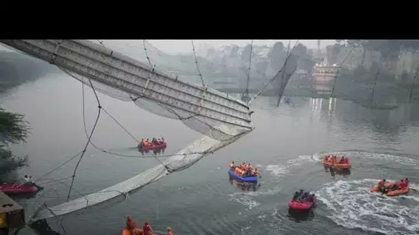 Effondrement d'un pont en Inde : 130 morts, selon un dernier bilan à la hausse