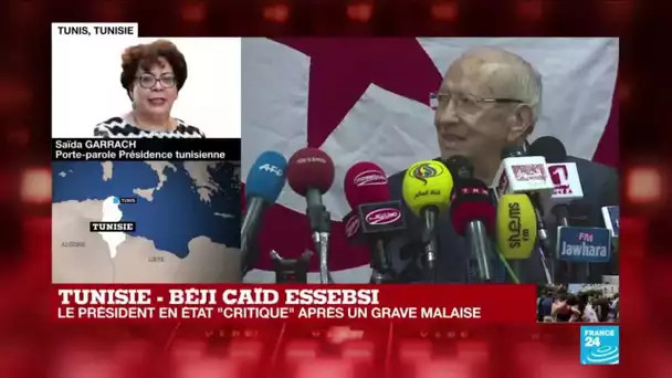 TUNISIE : "L'état du président Béji Caïd Essebsi se stabilise"