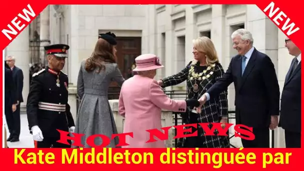 Kate Middleton distinguée par la reine Elizabeth II : cet honneur qui fait jaser