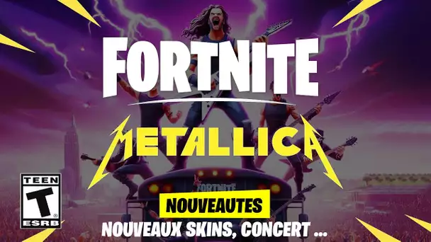 FORTNITE x METALLICA : NOUVEAUX SKINS, CONCERT BR ... (FORTNITE NEWS)